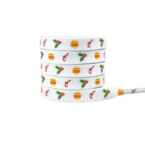 Lacets de chaussures imprimés à plat pour Noël, lacets de baskets personnalisés en gros, lacets de chaussures décontractés sportifs, lacets de chaussures colorés, motifs de vacances en vrac - Product Image 6