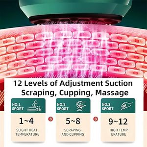 جهاز تدليك ذكي للحجامة والكشط 3 في 1 قابل لإعادة الشحن مع وظيفة تنظيف خطوط الطاقة في الطب الصيني التقليدي - Product Image 5