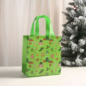Bolsas de Regalo de Navidad Personalizadas, Bolsas de Regalo de Dulces para Fiestas, Bolsas de Compras Plegables Reutilizables, Bolsas Plegables de Tela No Tejida - Product Image 6