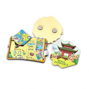 Around the World Refrigerator Chicago Tin <b>Fridge</b> Custom Photo Travel Souvenir Magnet - Product Image 6