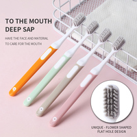 Brosse à dents à poils croisés en spirale haute élasticité, design 3D tendance, brosse à dents manuelle pour adultes, en stock