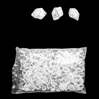 Faux blocs de glace écrasés en plastique acrylique, 3d, réaliste, faux glaçage, cristaux de diamant