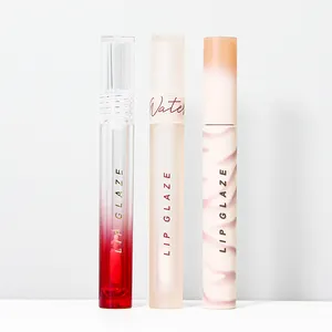 Round Clear Plastic Lip Gloss Tube Transparent Packaging Empty Lipgloss Containers With Wands