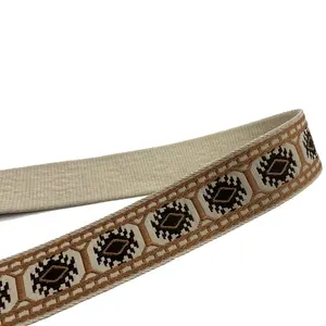 Correa <span class=keywords><strong>de</strong></span> poliéster con patrón <span class=keywords><strong>de</strong></span> flores para costura, tejido Jacquard <span class=keywords><strong>de</strong></span> 50mm, 18 colores - Product Image 1