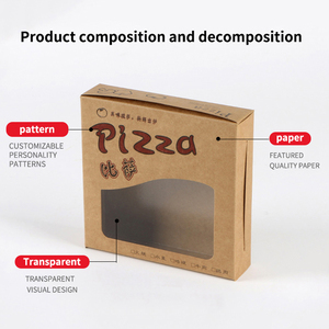 hecho eco diseño personalizado caja de pizza gran fábrica laminada corrugada caja de papel para pizza - Product Image 2