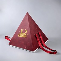 Boîte en carton pyramidal personnalisée Sunshine Brand avec revêtement UV, réutilisable pour traiteur, gâteaux, desserts, plateaux de présentation, nouveau design personnalisé