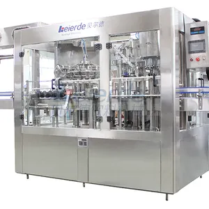 Automático pequeno carbonatado refrigerante água enchimento máquina engarrafamento planta produção linha
