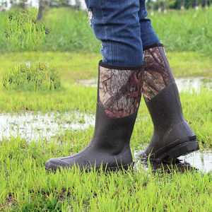 Bottes en caoutchouc pour hommes YL3656, durables, imperméables, isolées, bottes de pluie en néoprène, robustes, pour le travail en extérieur, le jardinage, la chasse. - Product Image 2