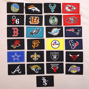 Vendita calda di etichette di <span class=keywords><strong>Logo</strong></span> sportivo di calcio basket Baseball Team Design ferro su 3D Applique patch per abiti da ricamo - Product Image 4