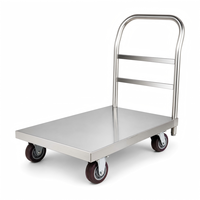 Chariot de service professionnel en acier inoxydable pour restaurant, hôtel, laboratoire, entrepôt