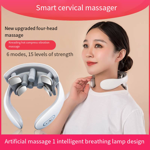 Portable Massager Neck Relaxer 6 Model 15 Levels Cordless Neck Massager with <b>Heat</b> for Pain Relieve - Product Image 2