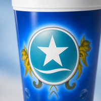 Ensembles de tasses à thé en PP imprimées en 3D lenticulaire de haute qualité, durables, sans BPA, conformes aux normes alimentaires, pour les promotions de mode des supermarchés