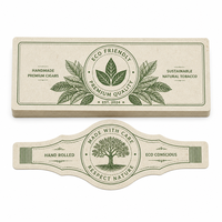 Étiquettes de cigares personnalisées en papier recyclé écologique, encre végétale durable, bandes d'emballage pour marquage biodégradable