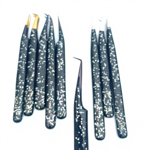 Premium Stainless Steel <b>Lash</b> Tweezers Set for Volume Classic Hybrid Eyelash Extensions Professional Salon Tools - Product Image 1