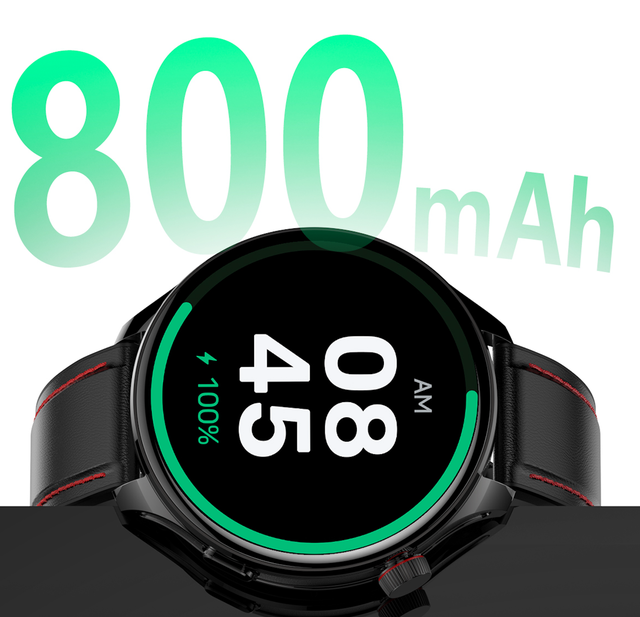 AMOLED Fitness Smartwatch with 110+ Sports Modes 800mAh Long Battery Time BT Call Health Monitor Sports Watch