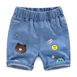 Calça jeans infantil com design de moda, calça casual para meninos e crianças, verão 2022