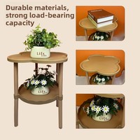 Table d'appoint mobile en plastique durable, style minimaliste moderne, couleur crème, pour salon