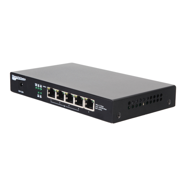 5 Ports POE Switch 2500Mbps Ethernet Unmanaged POE Switch 2.5G POE Network Switch with Metal case