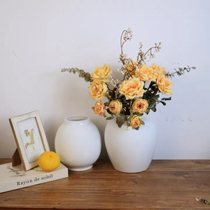 Nuovo Prodotto: <span class=keywords><strong>Vaso</strong></span> in Ceramica Bianca Lucida <span class=keywords><strong>per</strong></span> Fiori Secchi o in Acqua, Decorazione <span class=keywords><strong>per</strong></span> Soggiorno e Ingresso - Product Image 2