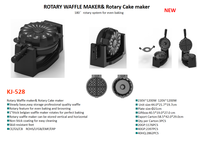 Gaufrier et appareil à gâteaux rotatif 1200W avec plaques antiadhésives 360° °   Contrôle de brunissement réglable OEM ODM pour usage domestique