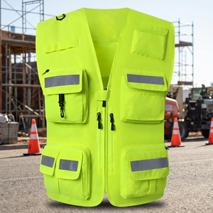 Chaleco de Seguridad de Alta Visibilidad ANSI Clase 2 EN ISO 20471 Clase 1 con Logotipo Personalizado, Tela de Poliéster Ligera con Cinta Reflectante - Product Image 3