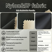 Tissu en nylon enduit de TPU, le plus populaire, imperméable, tissu ripstop en nylon, idéal pour les vestes softshell, les pantalons de montagne, les doudounes.