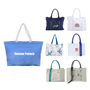 Gahumi Sac de shopping en toile de coton pliable recyclable écologique, couleurs personnalisables, logo, motif de dessin animé élégant de haute qualité - Product Image 5