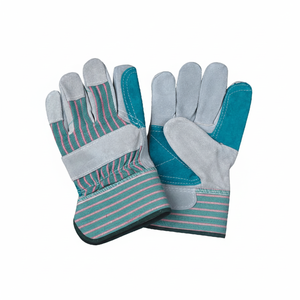 Guantes de trabajo de la mejor calidad recién llegados, guantes de trabajo de piel de vaca impresos con logotipo personalizado, color sólido - Product Image 1