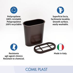 Pots à fleurs de cimetière en plastique de style européen de haute qualité COMIL PLAST O1214, fabriqués en Italie, bronze intérieur - Product Image 6
