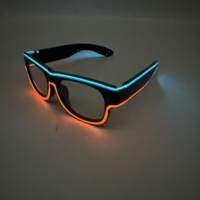 Gafas LED con Luces para Fiestas, Halloween y Pascua, Diseño Novedoso de Plástico, EL de Doble Color, Recargables por USB, Multicolor y Multiestilo