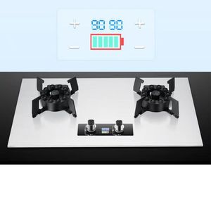 Zamanlayıcı ile 2 brülör katlanabilir brülör paslanmaz çelik temperli cam gaz sobası - Product Image 3