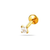 Perhiasan tindik telinga labret titanium hypoallergenic ASTM F136 G23 dengan ulir dalam, grosir