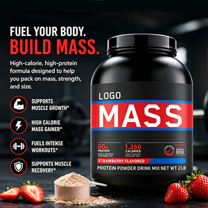 Polvo Ganador de <span class=keywords><strong>Masa</strong></span> <span class=keywords><strong>Muscular</strong></span> de Fresa de 2LB con Logotipo Personalizado, Alto en Calorías (1260), 50% Proteína, Suplemento <span class=keywords><strong>para</strong></span> Aumentar <span class=keywords><strong>Masa</strong></span> <span class=keywords><strong>Muscular</strong></span> y Peso, <span class=keywords><strong>para</strong></span> Gimnasio, OEM - Product Image 2