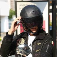 Casque Moto Demi-Face Universel en ABS AD Factory, Vente Chaude, Utilisation Quatre Saisons, Doublure Coton, Vente en Gros