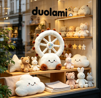 Peluche personnalisée sur le thème de la grande roue de parc d'attractions, idéale comme souvenir d'entreprise
