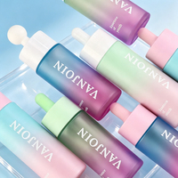 Flacon compte-gouttes en verre mat couleur pastel 50 ml 60 ml avec bulbe en caoutchouc souple pour liquide cosmétique, solution de contenant personnalisée imprimée