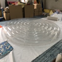 Plateforme flottante transparente en PVC gonflable pour l'eau – Coussin d'air aquatique transparent