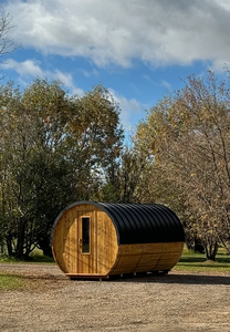 ซาวน่าทรงกระบอกแบบดั้งเดิมสุดหรูพร้อมกระจกแบบพาโนรามาความจุ4-6คนทำจากไม้ซีดาร์สีแดงของแคนาดา - Product Image 6