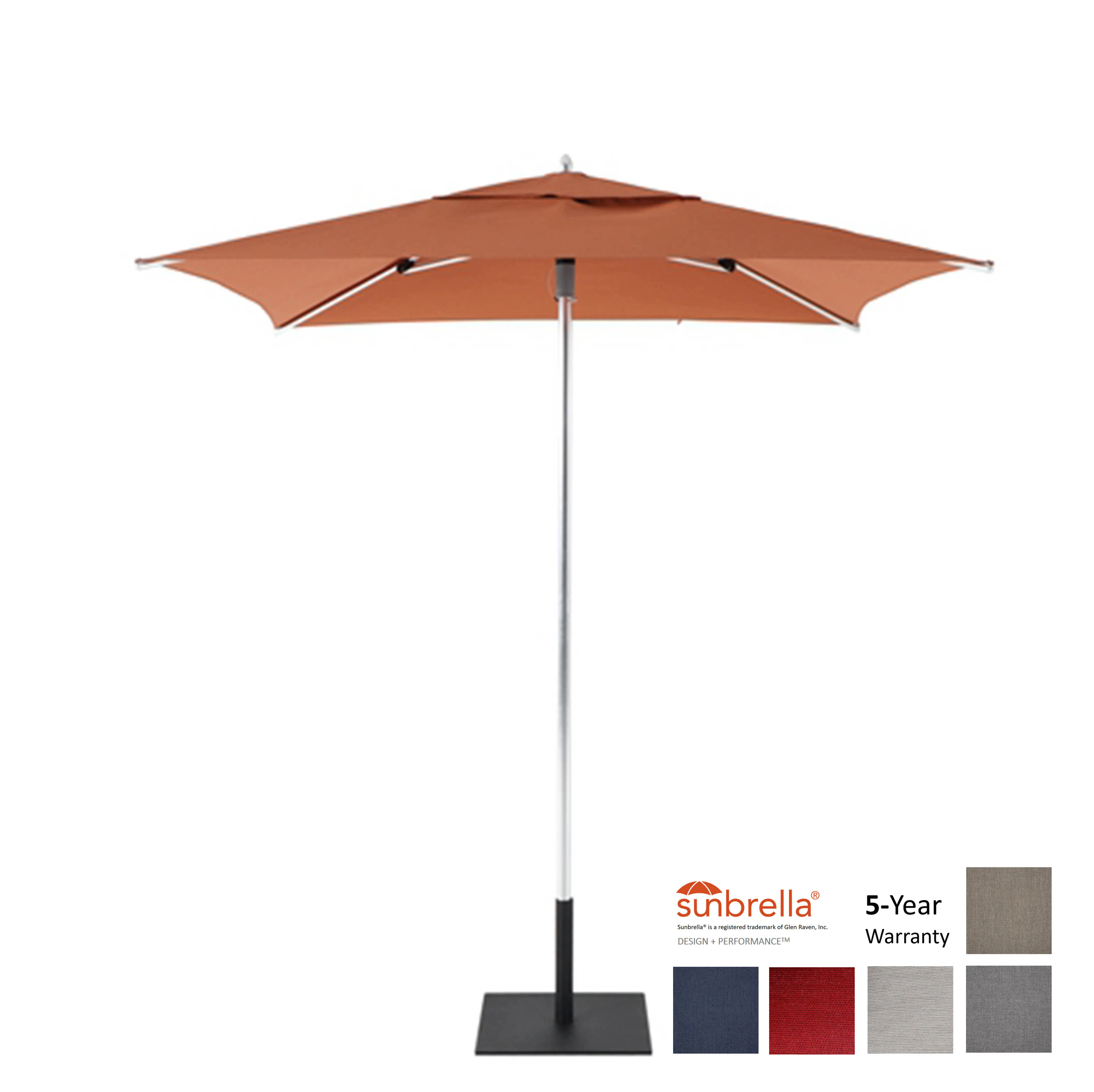 Sunbrella 2X2M Commerciële High End Centre Pole Paraplu Strand Promotionele Parasol Tuin