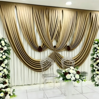 Rideaux de fond de scène vert olive pour mariage, draperie élégante en tissu pour la décoration de la scène de mariage, de la cérémonie et des événements