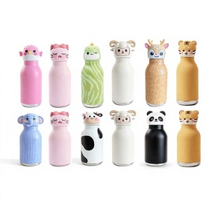 Tazza Termica per Bambini in Acciaio Inox 316, Isolamento Sottovuoto, Antigoccia, Antiodore, Design con Testa di Animale Cartoonesco - Product Image 1
