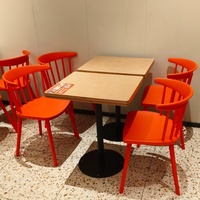 Ensemble table et chaises de restaurant, pour burgerie, salon de thé, snack, café, usage commercial, mobilier de restaurant, design moderne et simple