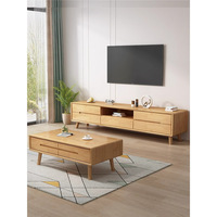 Table basse en bois massif de haute qualité, design nordique moderne et simple, pour petit appartement, meubles de salon, fabriqué en Chine