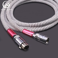 Câbles XLR XSSH HIFI 7N PCOCC OFC cuivre 2 cœurs plaqué argent 8MM Dia. Amplificateur CD XLR Microphone câble Audio ligne de Signal
