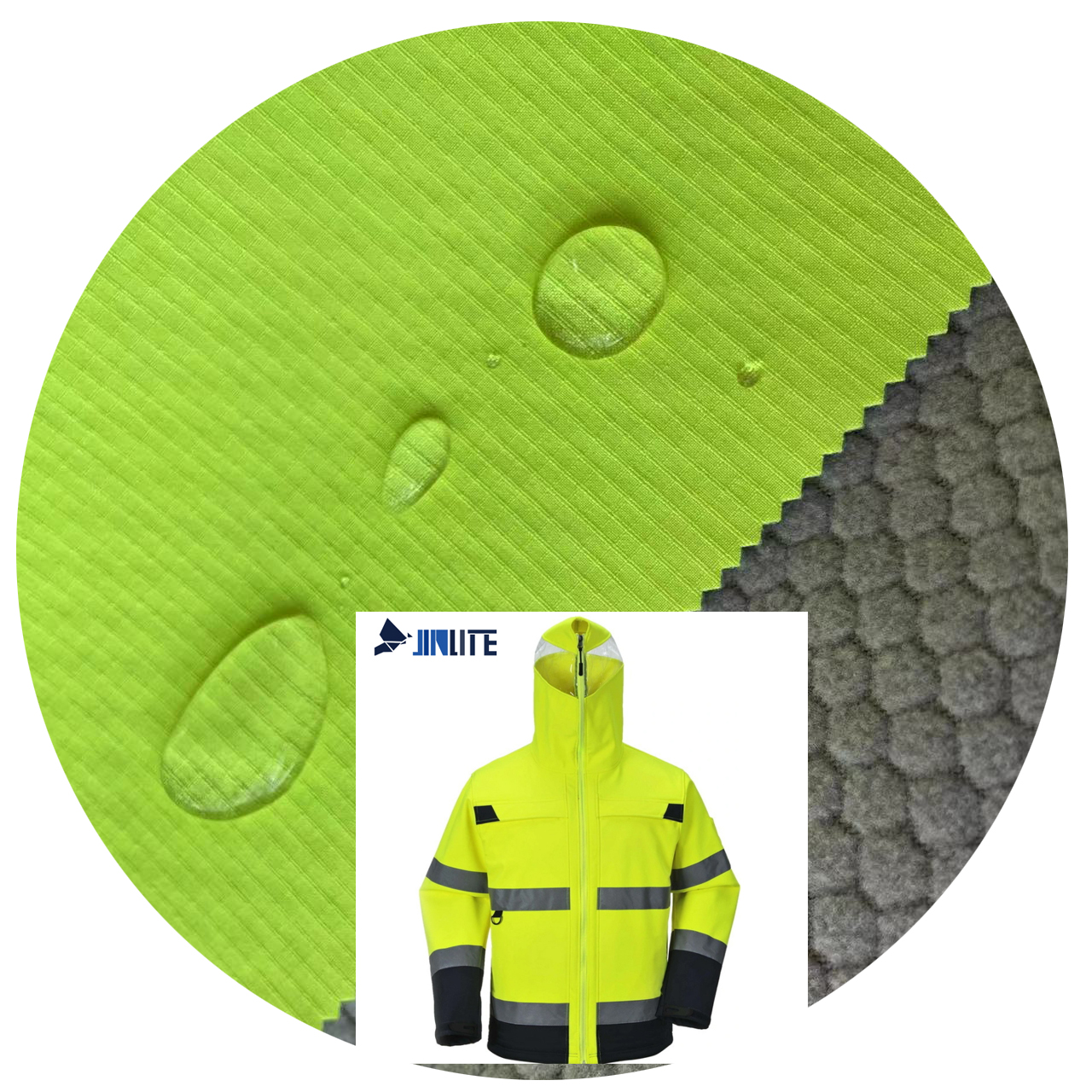 JINLITE Softshell 4 Way Stretch Bonded Knit TPU Waterproof Material Functional Fabric
