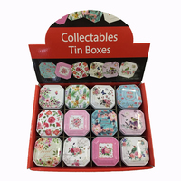 Mini boîte carrée personnalisée en métal à collectionner avec design imprimé