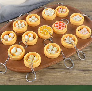 도매 시뮬레이션 음식 키체인, 3D PVC 미니 푸드 키홀더, 가방 장식용 펜던트 액세서리 - Product Image 1