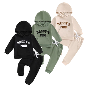 Conjunto de pantalones con capucha de moda deportiva para niños de 1-2-3 años de edad, traje de chándal de estilo informal, ropa para niños pequeños - Product Image 4
