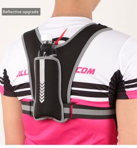 Athletic Fitness Outdoor Sport Phone Holder <b>Reflective</b> <b>Running</b> <b>Vest</b> with Water Bottle Pouch - Product Image 1