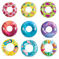 Anneau de natation gonflable, design à la mode, prix d'usine, animal rose, anneau flottant pour adultes et enfants